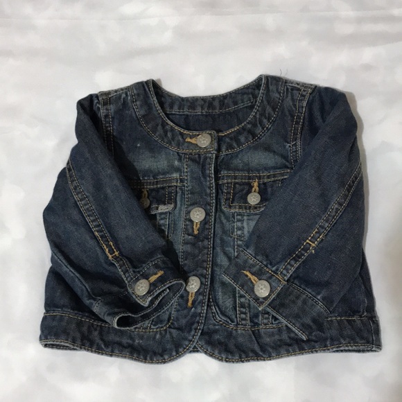 Children’s Place baby girl denim Jacket 9-12 m - Picture 2 of 6